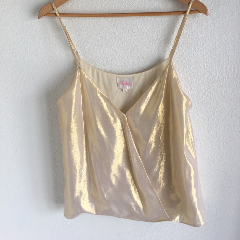 Parker gold lamé top. Size M.